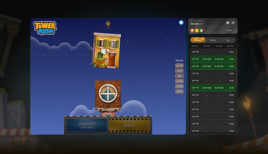 Tower Rush Slot Design