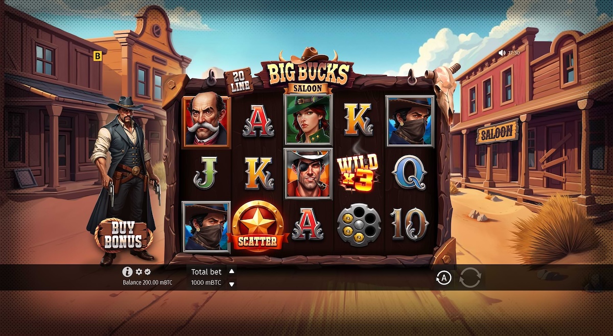 Big Bucks Saloon slot Gameview