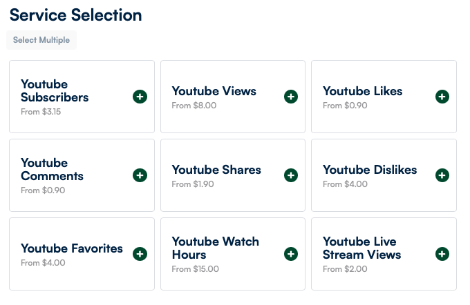 Buy Youtube subscribers, likes and views