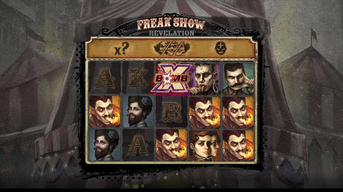 Freak Show Revelation Sneaky Slots xBomb Trigger function