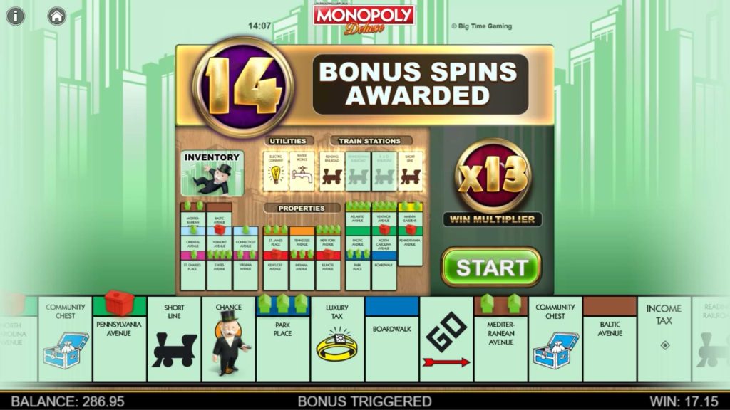 Monopoly Deluxe Free Spins