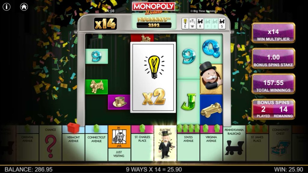 Monopoly Deluxe Big Time Gaming Free Spins