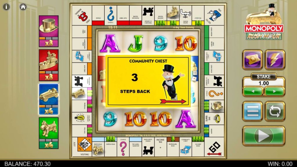 Monopoly rush Hour Big Time Gaming Base Game