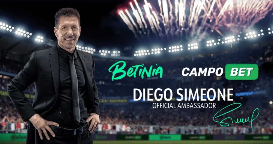 Diego Simeone Ambassador for Betinia and Campobet casinos