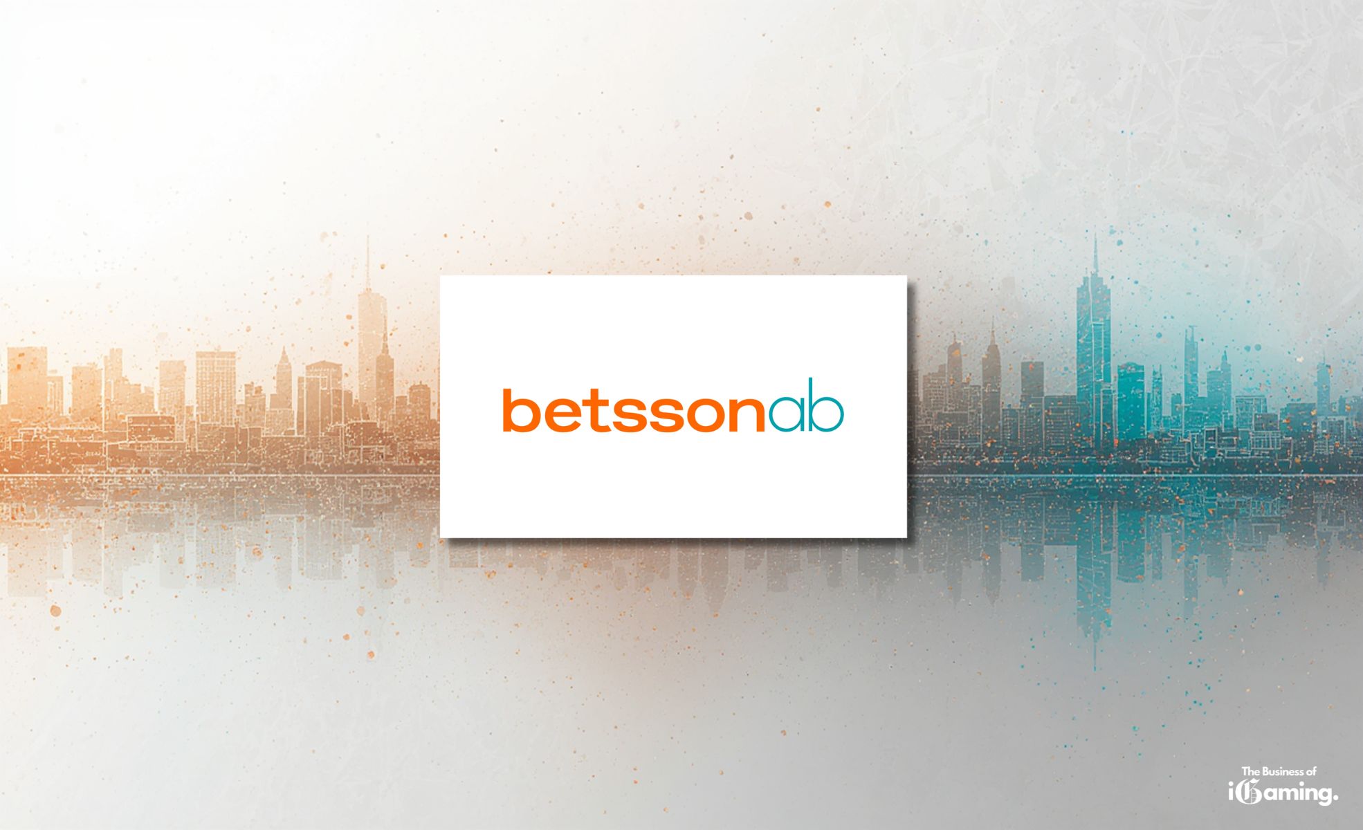 Betsson AB Q4 and Full-Year 2025 Analysis: Solid Growth, Softer Margins in a Regulated Era Betsson AB logo centered over split orange and teal city skyline background with The Business of iGaming branding in the corner