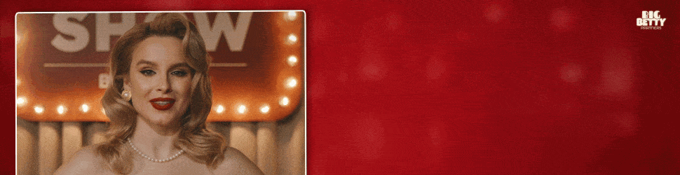 Vintage-style casino advertisement banner with retro woman and text “Monetize Traffic – Earn More” promoting Big Betty Partners affiliate program