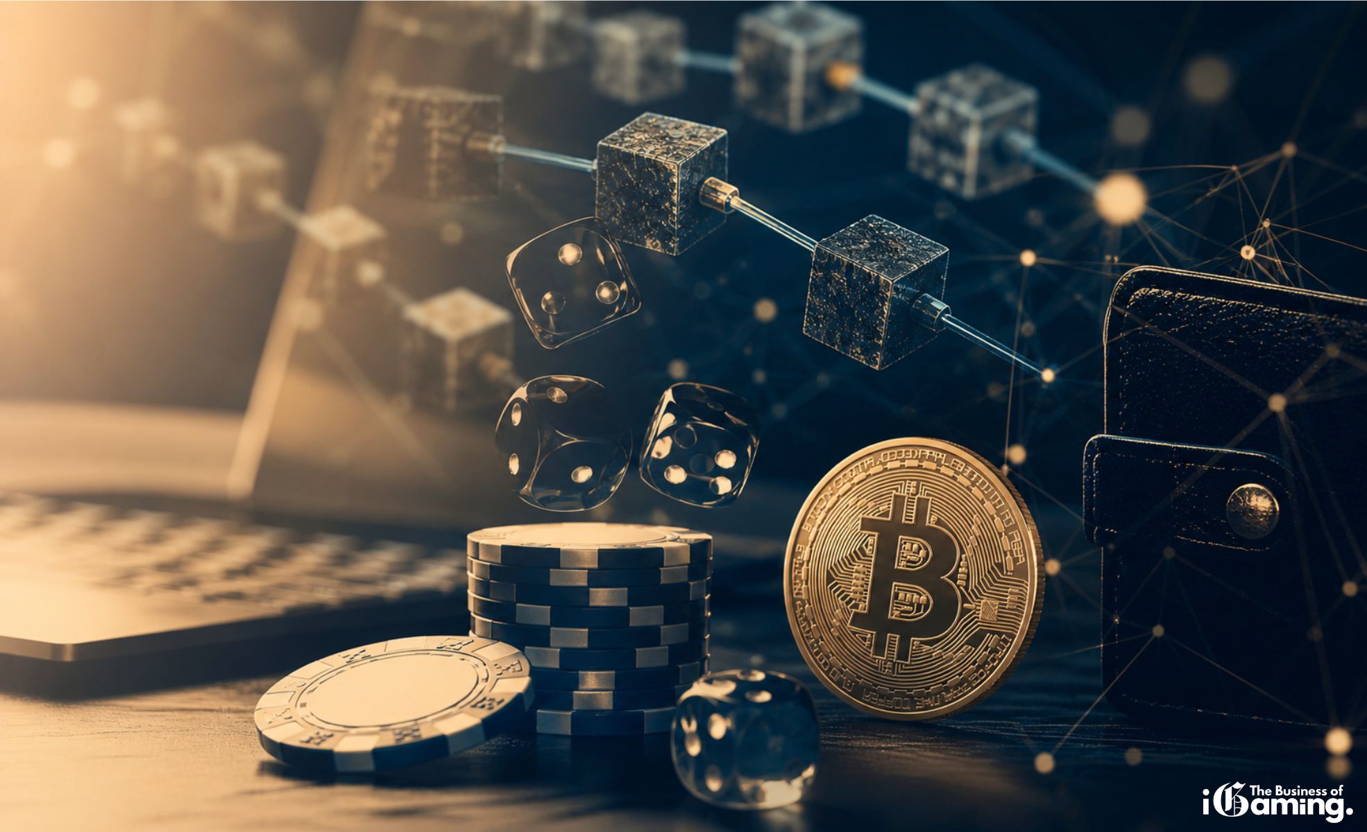 How Crypto Casinos Work Behind the Screen Crypto casino payment system with Bitcoin, blockchain network, wallet and gambling elements showing how crypto casinos work behind the screen