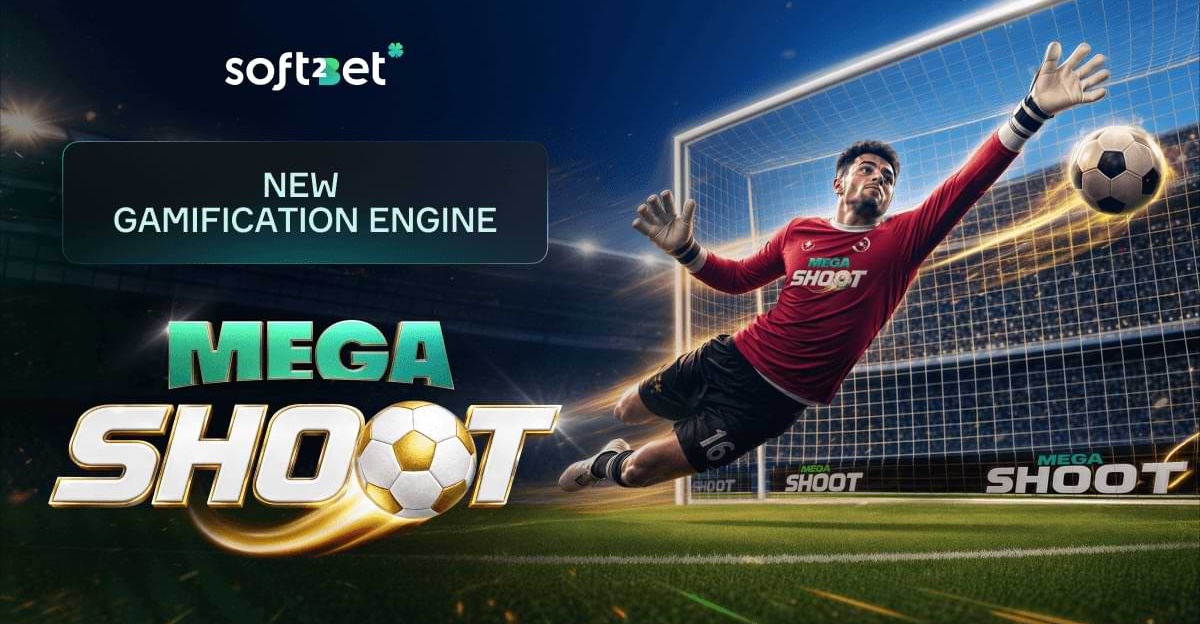 Soft2Bet launches MEGA Shoot as World Cup retention battle intensifies Soft2Bet MEGA Shoot football-themed gamification engine featuring a goalkeeper making a save during a penalty shootout ahead of the 2026 FIFA World Cup.